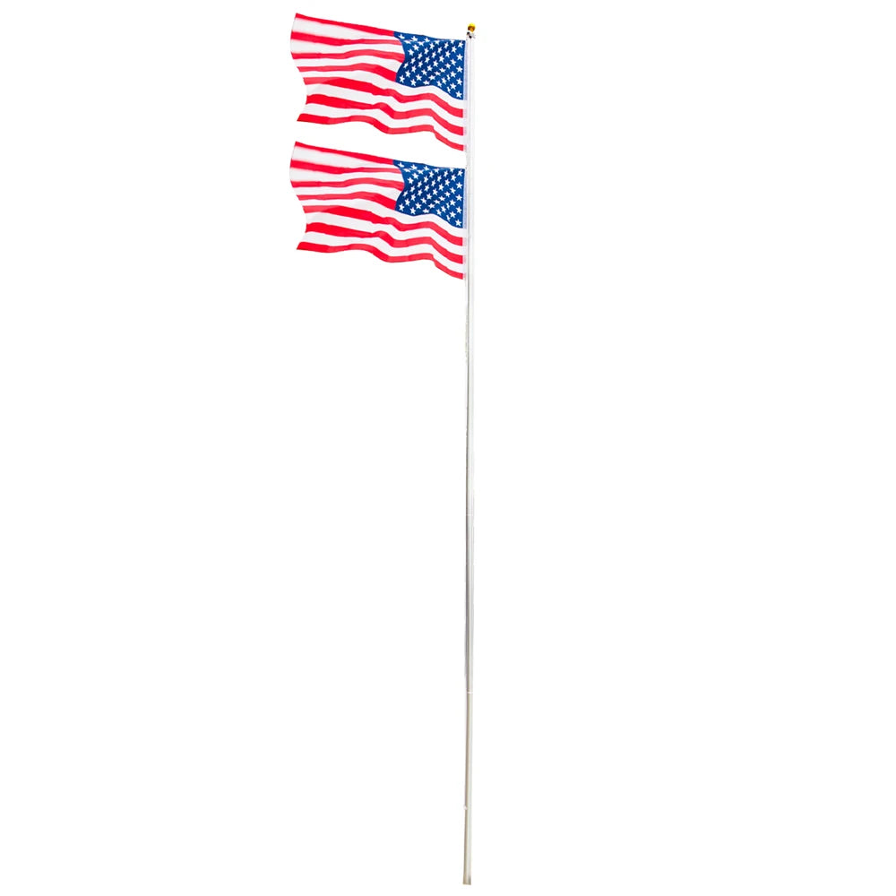 20/25Ft Sectional Aluminum Flagpole Kit
