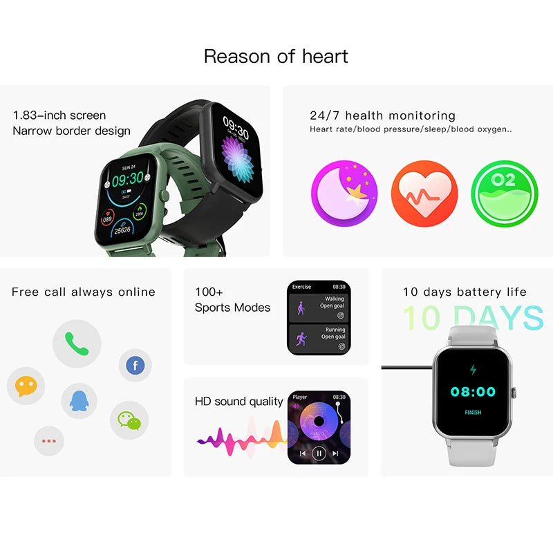 Waterproof Smartwatch-Fitness Android/IOS