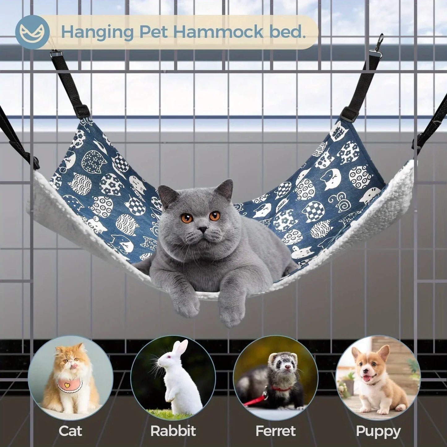 2Pcs Hanging Hammock Bed