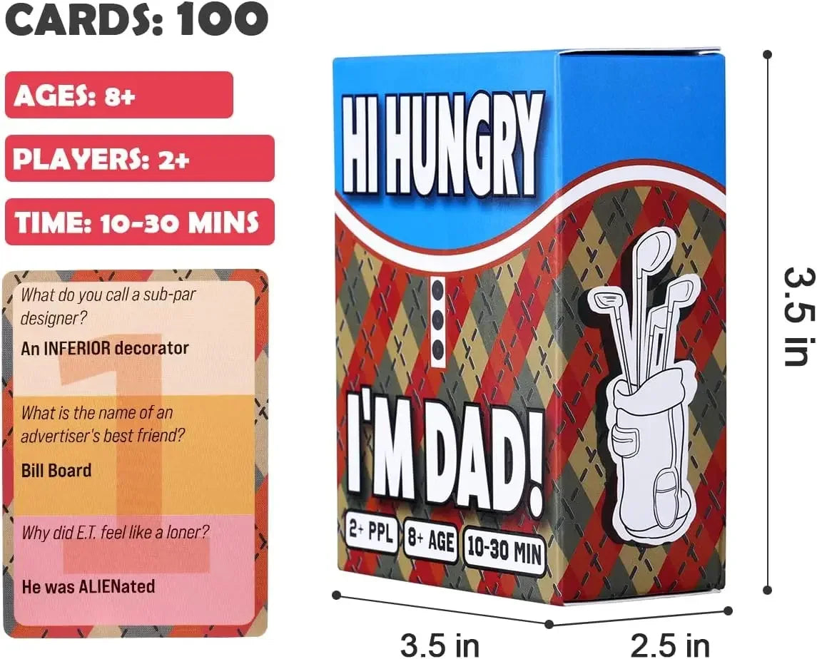 HI Hungry… I'm DAD, Dad Jokes Card Game for Kids