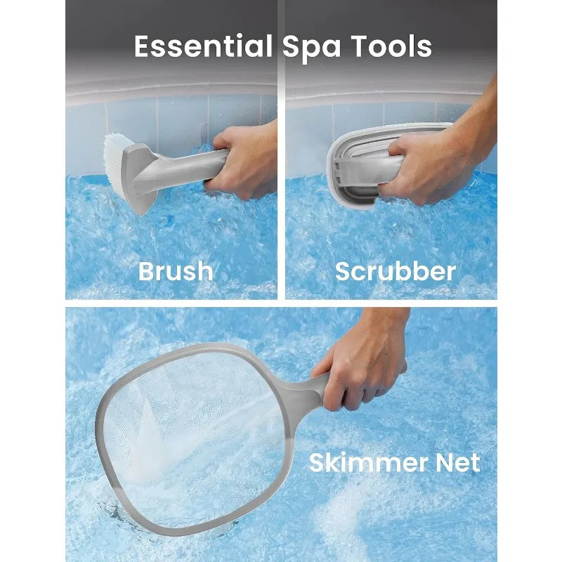 Rechargeable Spa Pool Vacuum Kit with Pole and Tools