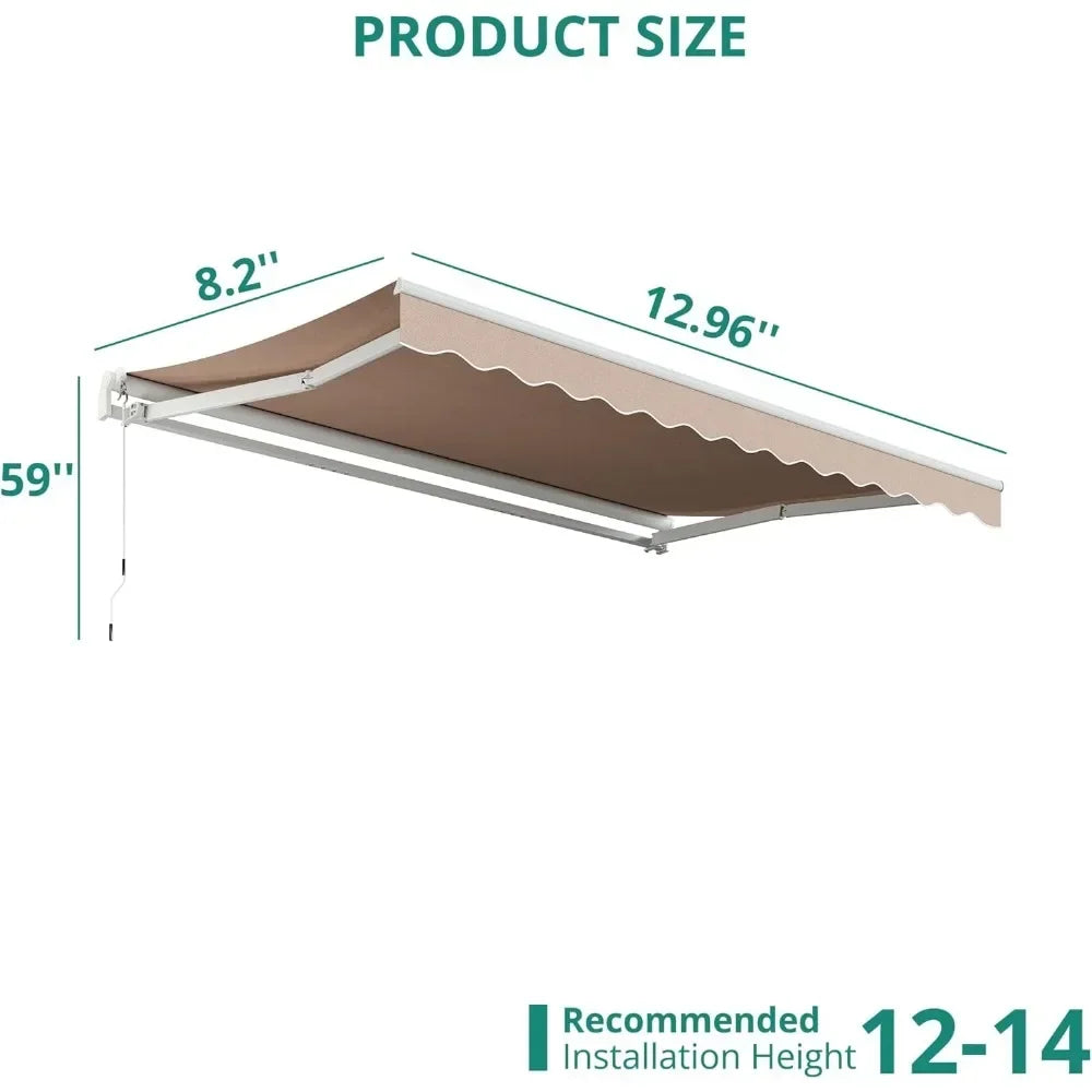 R13 x 8 ft Sun Shade retractable Awning