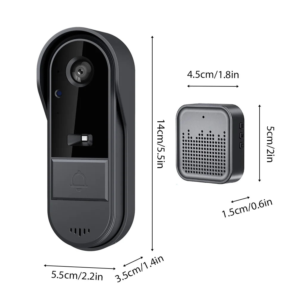 Wireless Intelligent Video Door Bell Camera w/Intercom
