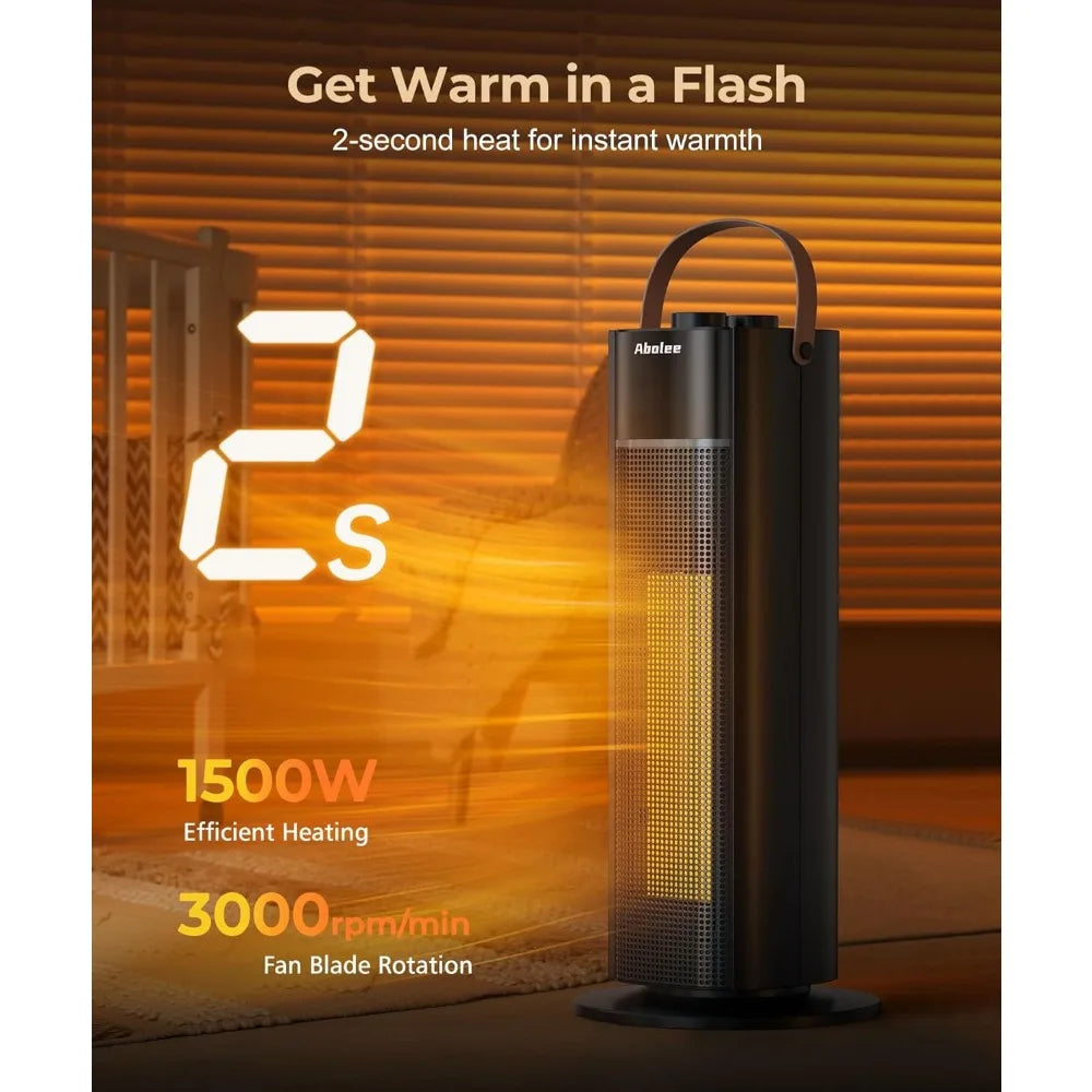 18 Inch Portable Space Heater with 70°Oscillation