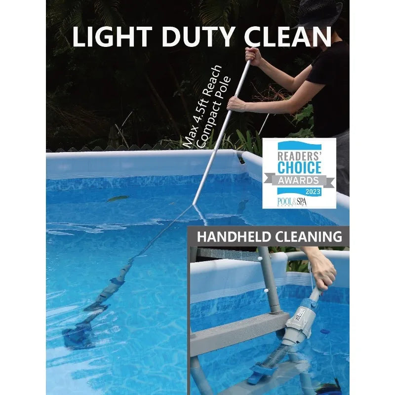 Rechargeable Spa Pool Vacuum Kit with Pole and Tools