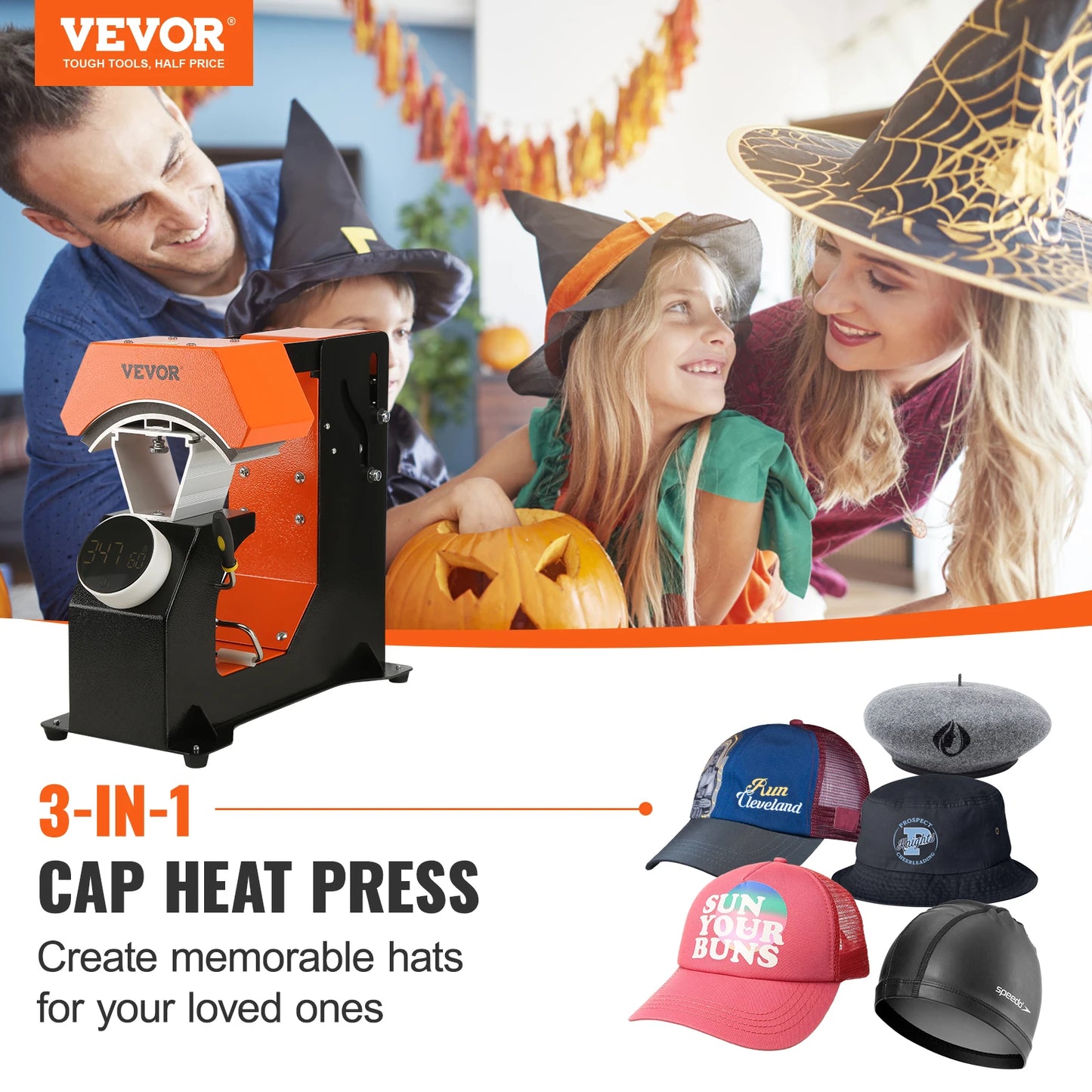3-in-1 Hat Heat Press Machine