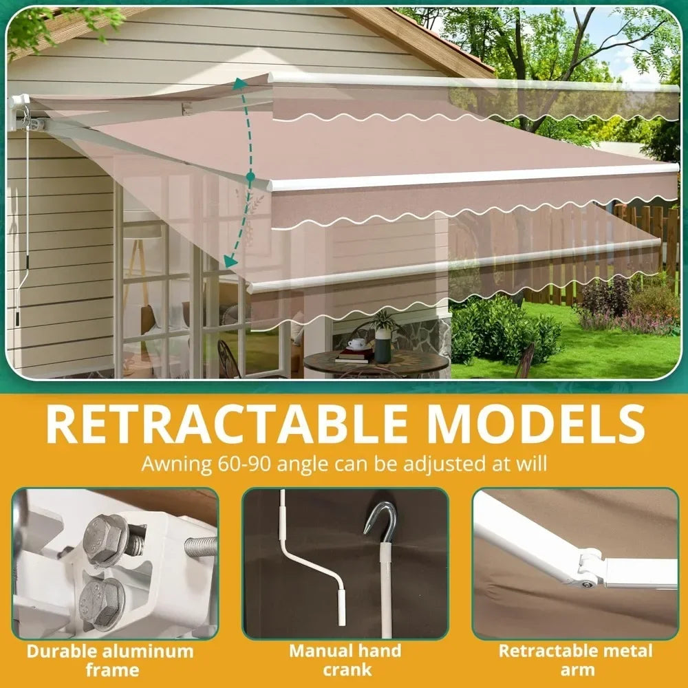 R13 x 8 ft Sun Shade retractable Awning