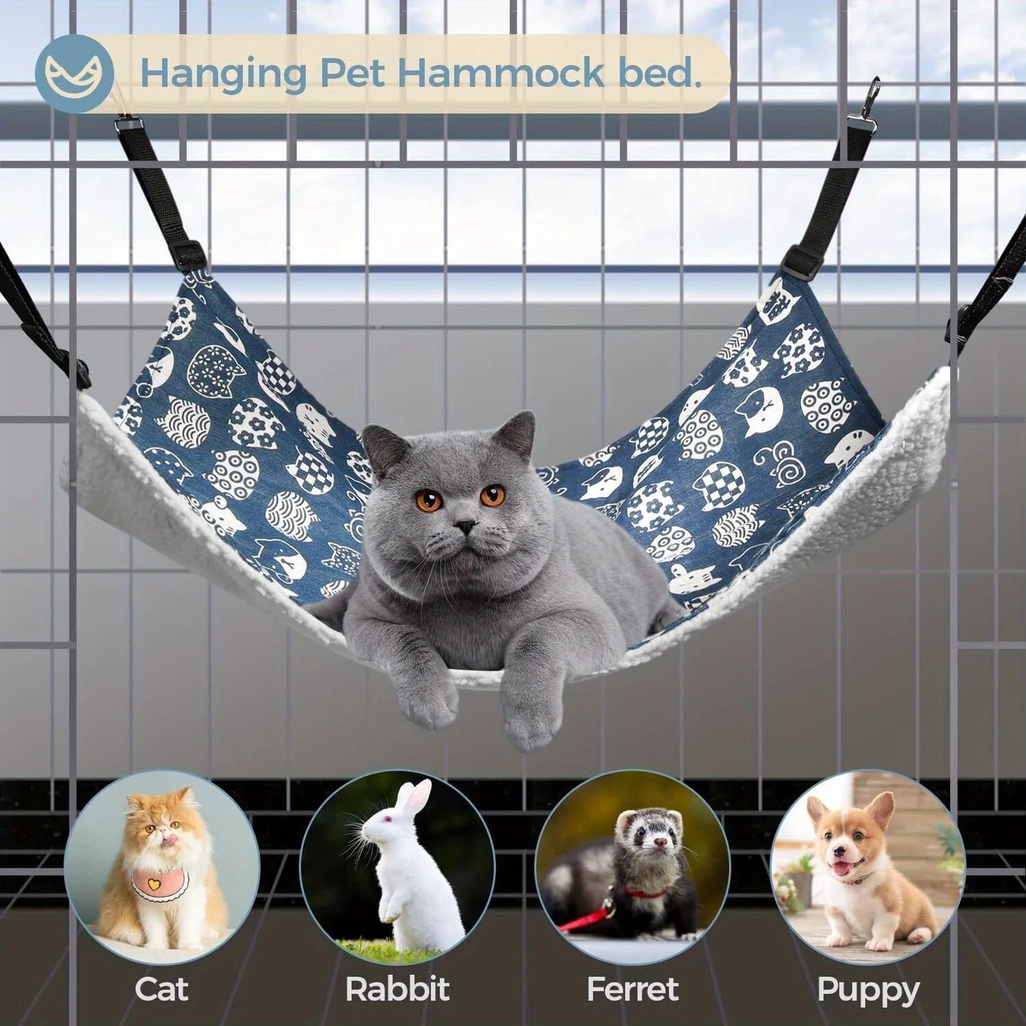 2Pcs Hanging Hammock Bed