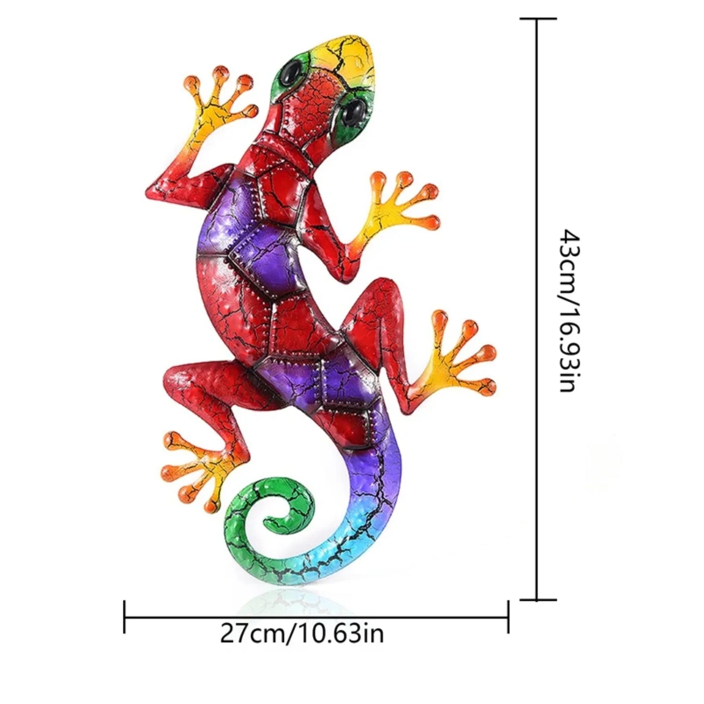 Metal Gecko Decorative Outdoor Garden Art